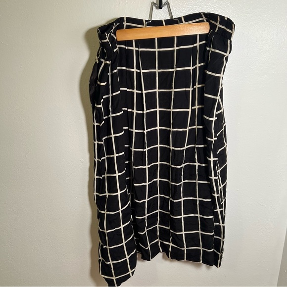 Vintage Evan Picone A-Line Skirt Black Window Pane Plaid 10 - Picture 6 of 10